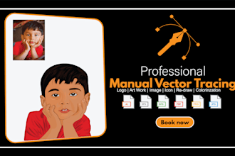 do manual vector tracing using adobe illustrator