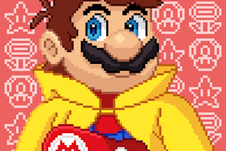 create pixel art portraits and icons of any  character