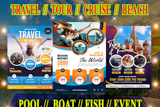 design professional travel flyer and tour flyer