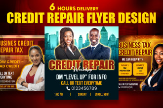 design credit repair flyer, infographic post for instagram