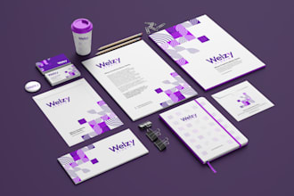 design a modern logo, business card, and branding kit