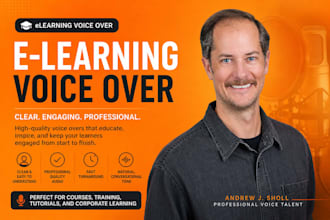 record a professional elearning voice over for courses and training
