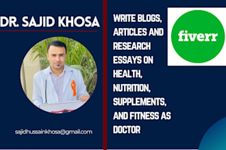 write health content for your supplements as doctor