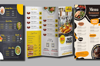 design restaurant food menu, sport, school brochure for your business