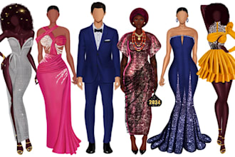 draw a fashion illustration or sketch