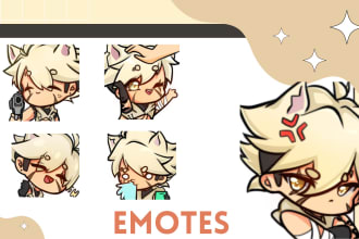 draw custom chibi twitch emotes and sub badges