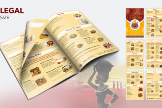 design a menu for your restaurant, cafe, bar, juice bar