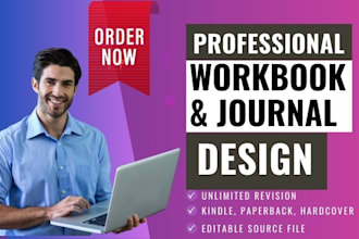 professionally design your companys workbook,  journal, canva workbook