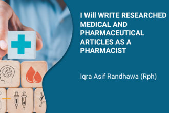 write medical and pharmaceutical articles as a pharmacist