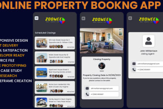 create online property booking, event and listings app