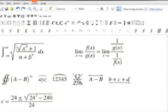 type math physics statistics biology typing with hundred percent accuracy