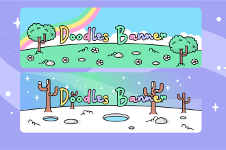 create a banner in doodles style for your nft social media