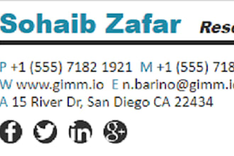 make a spectacular   clickable business email signature