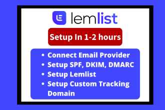 setup lemlist account for cold emails outreach