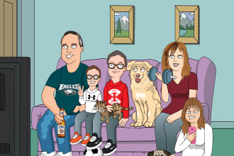 draw you like a family guy cartoon character mother s day gift