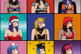 create unique nft collection illustrations