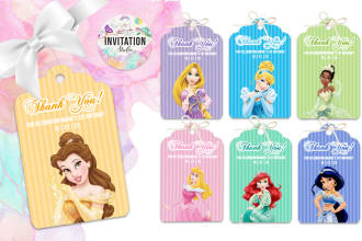 design birthday gift tags, thank you cards and buntings