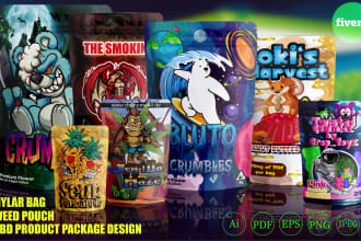 design unique weed pouch, mylar bags and package designs quick delivery