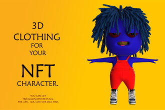 make 3d clothes not only for nft character but also metaverse world and  games