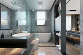 design you bathroom luxuriously and beautifully in 3d