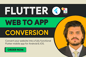 convert your website to android and ios app with flutter mobile app development