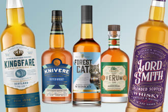 make an original label design for whisky rum gin vodka etc