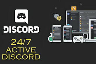 keep your discord server 24 hours active with my team mates