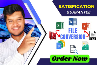 convert PDF to excel, scan pages to word or excel, file conversion