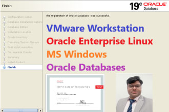 do installation and setup oracle database on vm