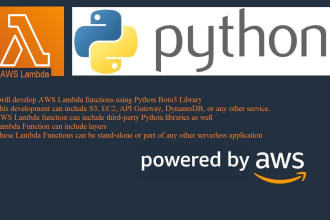 develop AWS serverless application using python boto3 library