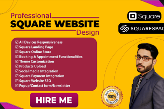 square website design, square online store, squarespace design
