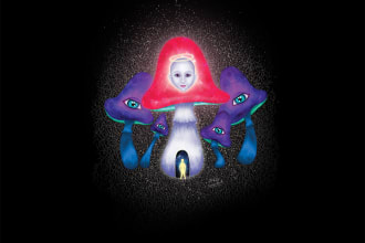 make psychic, cosmic, mystic, digital art illustrations