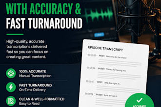 transcribe your podcast with accuracy and fast turnaround