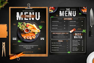 design restaurant food menu flyer and brochure