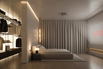 create interior design, 3d renders in 3ds max