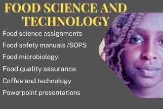do food safety and food science  related assignments