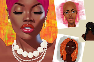 draw semi realistic cartoon portrait