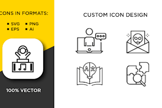 design unique icon,simple and mordern icon set