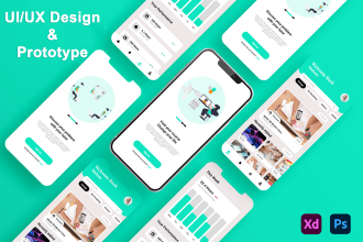 design exclusive mobile web uiux and prototype in adobe xd