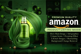 create professional amazon product listing images and infographics