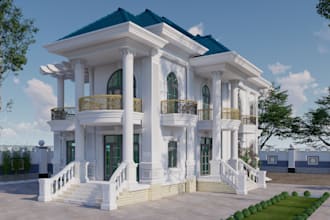 design realistic architectural model in sketchup and rendering
