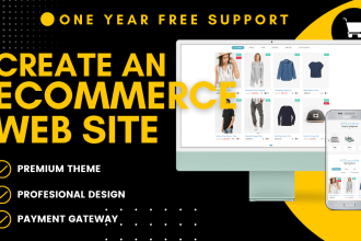 create an ecommerce website, multi vendor or webshop