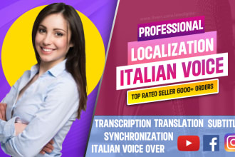 localize or dub your video with a synced dubbing voice over