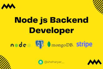 be your node js backend developer