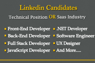 source qualified candidates for saas and technical industry