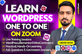help you learn wordpress website design, elementor and woocommerce