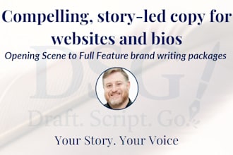write compelling story led copy for your website or bio