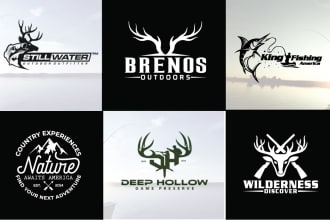 make vintage fishing hunting camping adventure outdoor logo