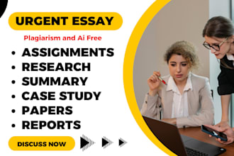 write report, research and summary, case study, paper