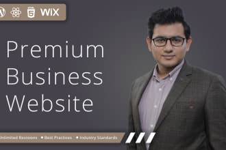 develop a premium business website with modern design using wordpress